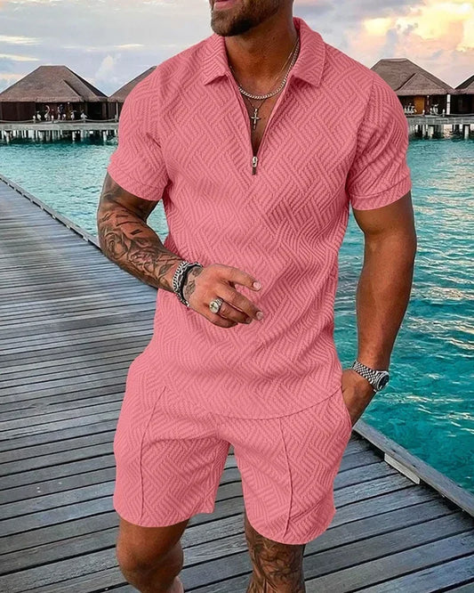 Conjuntos informales de moda con estampado Digital 3D para hombre, Polo de manga corta y pantalones cortos, conjuntos de 2 uds., ropa deportiva, traje, ropa masculina 2024